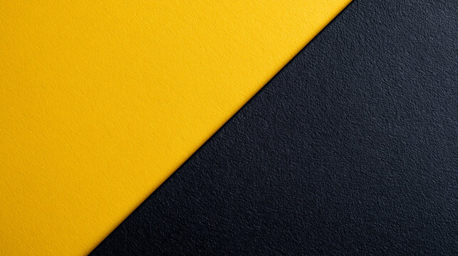 A diagonal split featuring textured yellow and black paper backgrounds. Perfect for minimalist graphic design projects or bold modern marketing concepts.