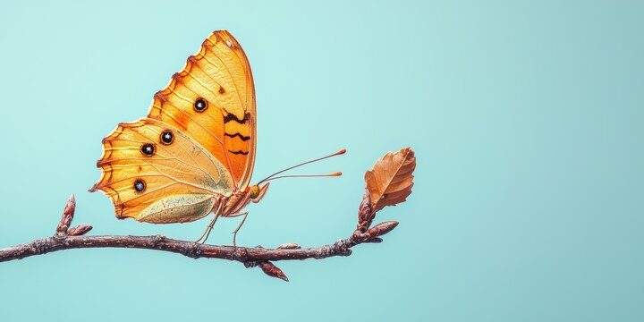 Anglewing butterfly resting