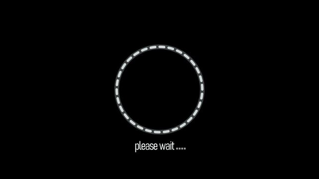 Loading spinner with please wait text