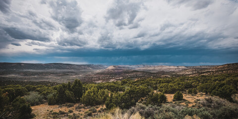 Panoramic view of a high desert landscape