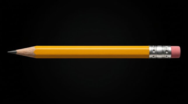 A yellow number two pencil for writing and drawing projects.