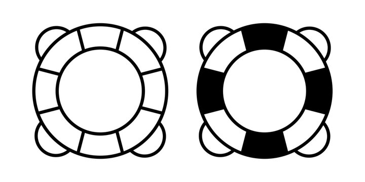 Life buoy icon simple drawings set. EPS10