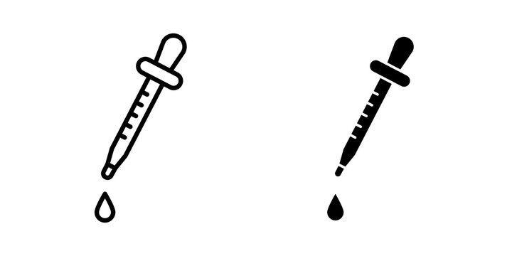 Eye dropper icon simple drawings set. EPS10