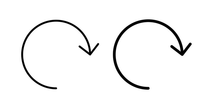 Reset icon simple drawings set. EPS10