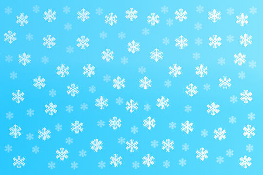 Seamless blue winter snowflake pattern background with soft noise texture, christmas holiday wallpaper background