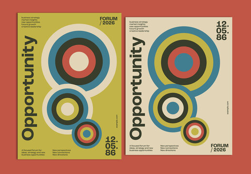Modern Swiss Conference Identity Poster Layout