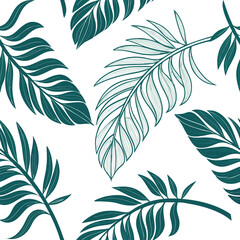 Fototapeta premium seamless pattern with leaves