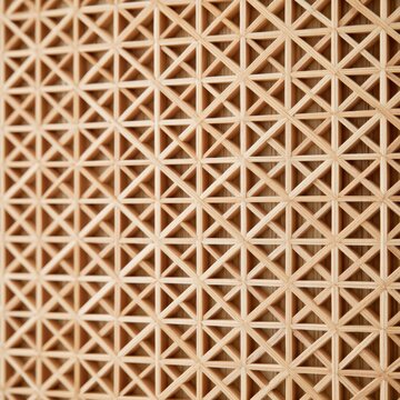 Traditional Japanese Kumiko Wood Lattice Star Pattern Close Up