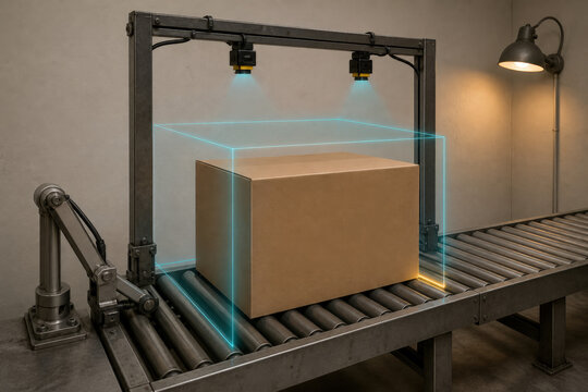 Robotic Parcel Dimension Scan for Warehouse Automation Shipping Accuracy and Ecommerce Fulfillment Optimization