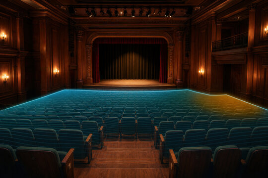 Theater Induction Loop Signal Zone for Hearing Accessibility Assistive Audio Coverage and Inclusive Auditorium Design
