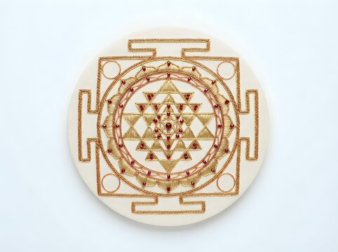 Sri Yantra sacred geometry symbol with intricate geometric patterns