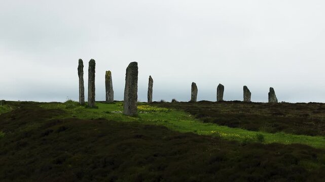 Ring of Brodgar Stone Circle on the Isle of Mainland, Orkney, Scotland