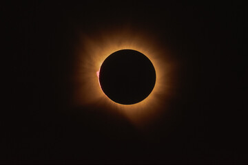 Total Solar Eclipse Corona with Prominences © Raul