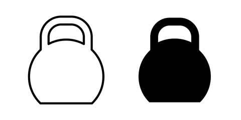 Fototapeta premium Kettlebell icon vector design series