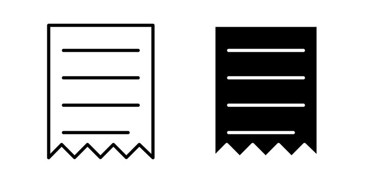 Receipt icon vector design series