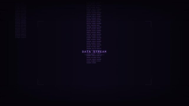 Futuristic Motion Data Visualization Video with Dynamic Digital Code and Light Effects.