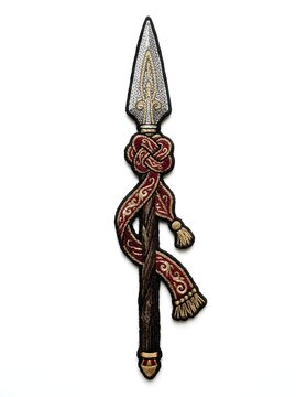 Embroidered Medieval Royal Spear Icon
