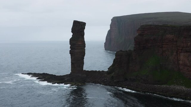 Old Man of Hoy sea stack on the island of Hoy, Orkney, Scotland