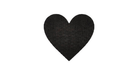 Fototapeta premium Dark textured heart shape on a clean white background