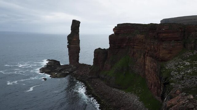 Old Man of Hoy sea stack on the island of Hoy, Orkney, Scotland