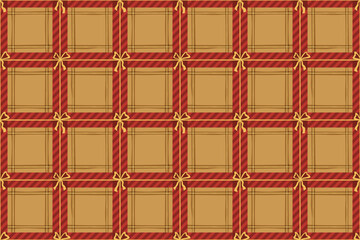 Naklejka premium Gift Box Grid Seamless Pattern