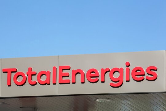 Villefranche, France - July 31, 2022: TotalEnergies is a French international electric utility company, which operates in the fields of electricity generation and distribution, natural gas and petrol