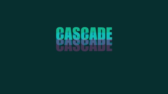 Kinetic typography cascade text animation with vibrant gradient colors and smooth motion loop 4k