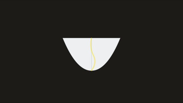 Minimalist abstract shape morphing animation with smooth line transition on 4k black background, motion shape