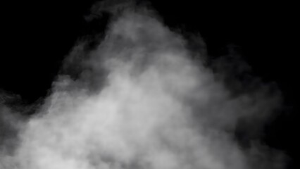 Fototapeta premium Black smoke swirling in dark background for Halloween horror and spooky effects