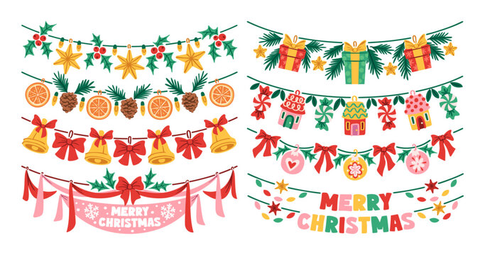 Garland Christmas Elements Hanging Cartoon