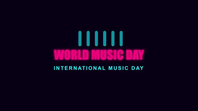 Music day international music day celebration motion animation 4k music celebration event announcement