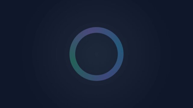 Dynamic motion of colorful circular loading indicator in digital interface for modern technology design.