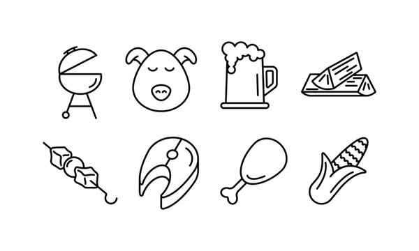 Barbecue Food Icons