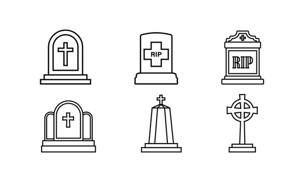 Tombstone Icons Set