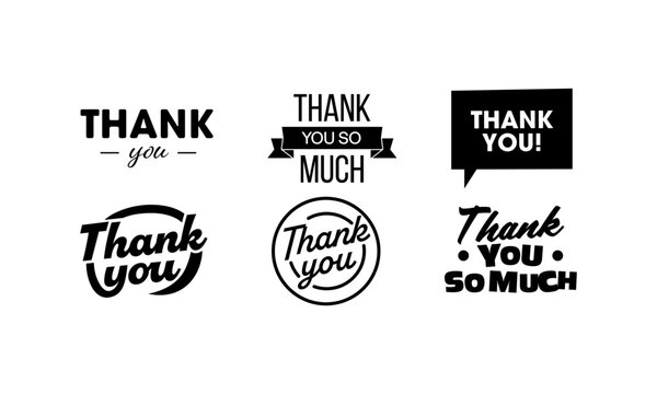 Thank You Text Graphics Collection