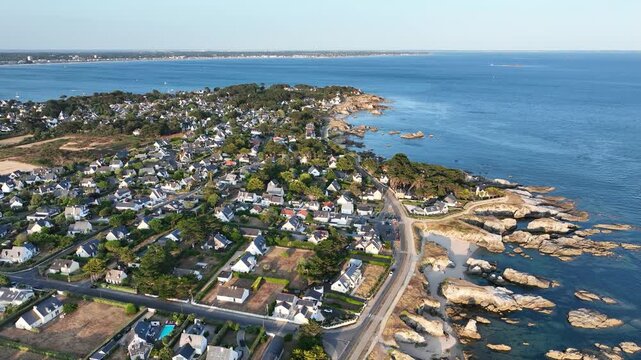survol de la c&ocirc;te sauvage de la presqu'&icirc;le du Croisic