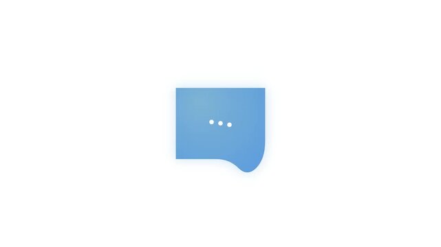 Abstract Fluid Morphing Into Blue Chat Bubble Icon