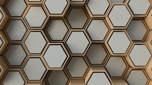 Abstract Geometric Honeycomb Pattern, Hexagon Tiles, Modern Background Design
