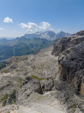 Marmolada &ndash; a mountain range in the Dolomites in Italy