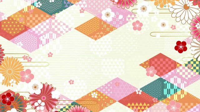 Traditional Japanese Floral Patterned Texture 4K