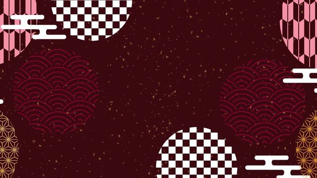Traditional Japanese Patterns with Circular Elements 4K
