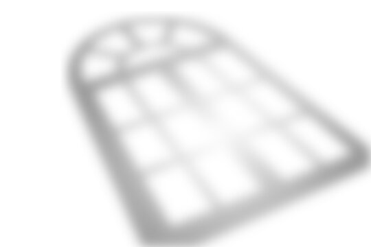 Arched Window Frame Shadow Overlay Light Effect