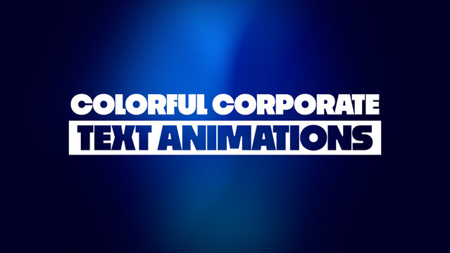 Colorful Corporate Text Animations