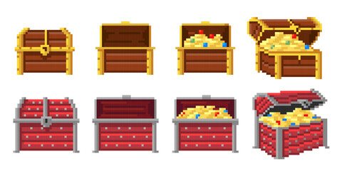 Treasure Chest Loot Pixel Art © Anna Syvak