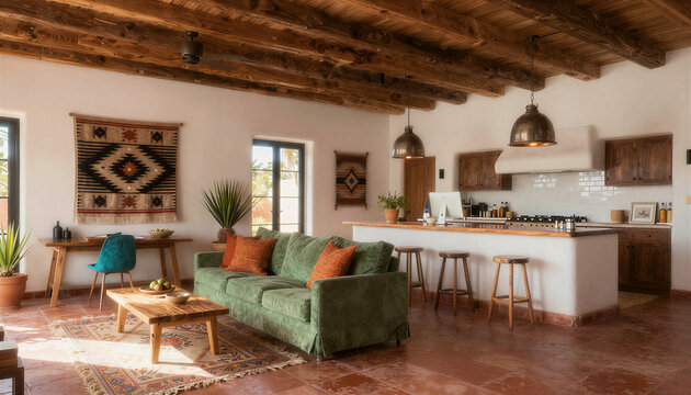Southwest Adobe Home Interior