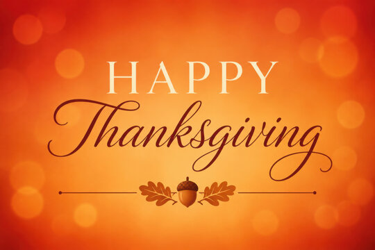 Brown Soft Focus Happy Thanksgiving Vector Horizontal Background