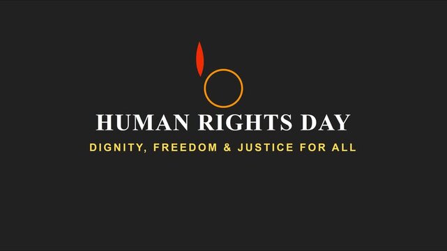 Human rights day motion dignity, freedom, and justice for all concept animation 4k equality