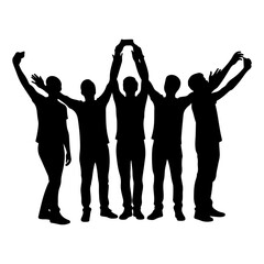 Fototapeta premium Group of People Celebrating Unity and Success.