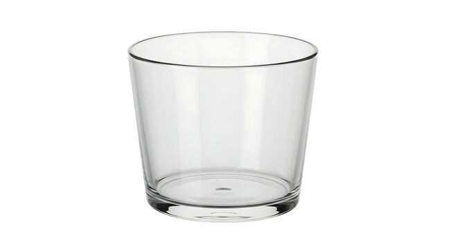 Clear Glass Tumbler Isolated on White Background