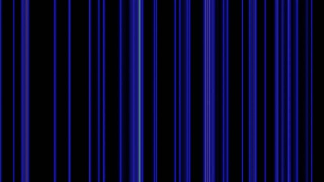 Blue neon vertical light stripes glowing on dark background for tech videos